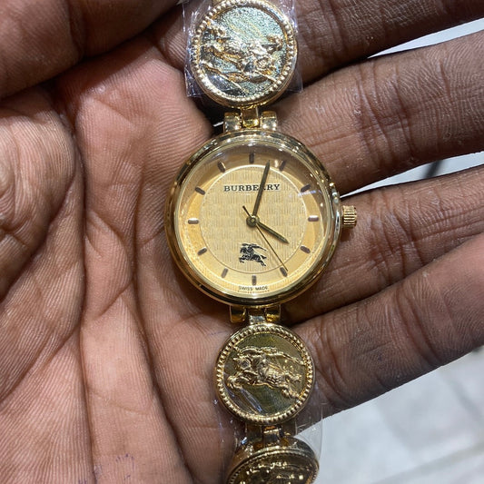 Rub Gold Chain Gold Dial Ladies Watch 493125