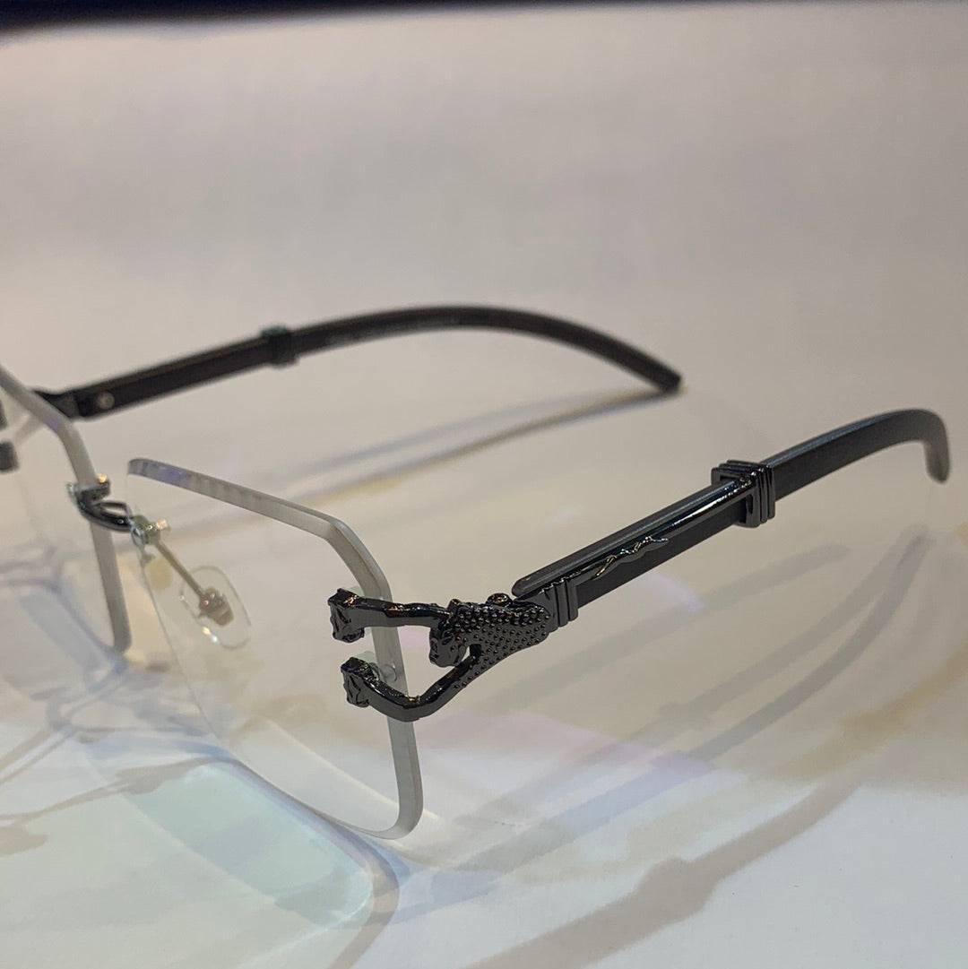Rac Frameless Black stick transparent Shade Sunglasses