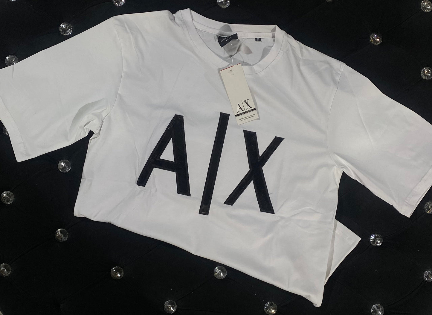 MRA XIA White Colour With Black XIA Print Drop Shoulder TShirt 112931