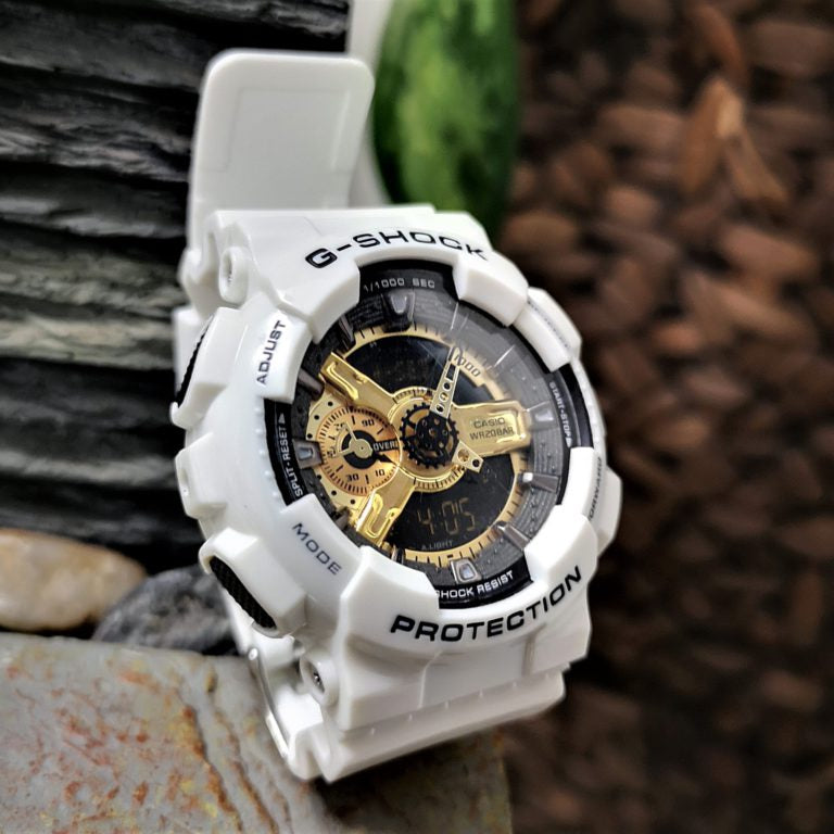 White Copper Gold Water Rasistant Sports Watch With Original Box 400657