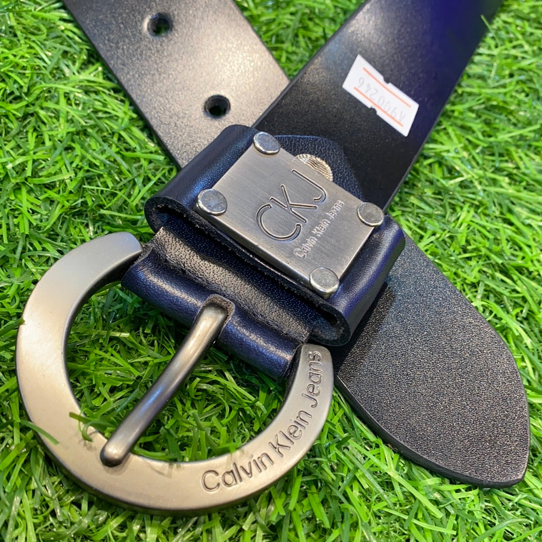 Black Grey Genuine Leather 900246