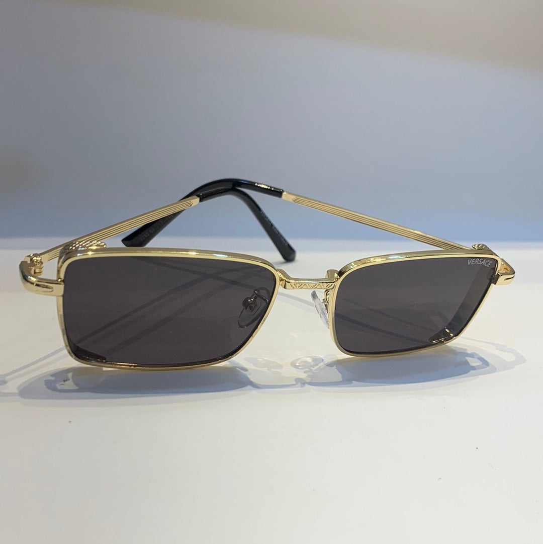 Rev Golden Black Frame Black Shade Unisex Sunglass 2252 54 17-146