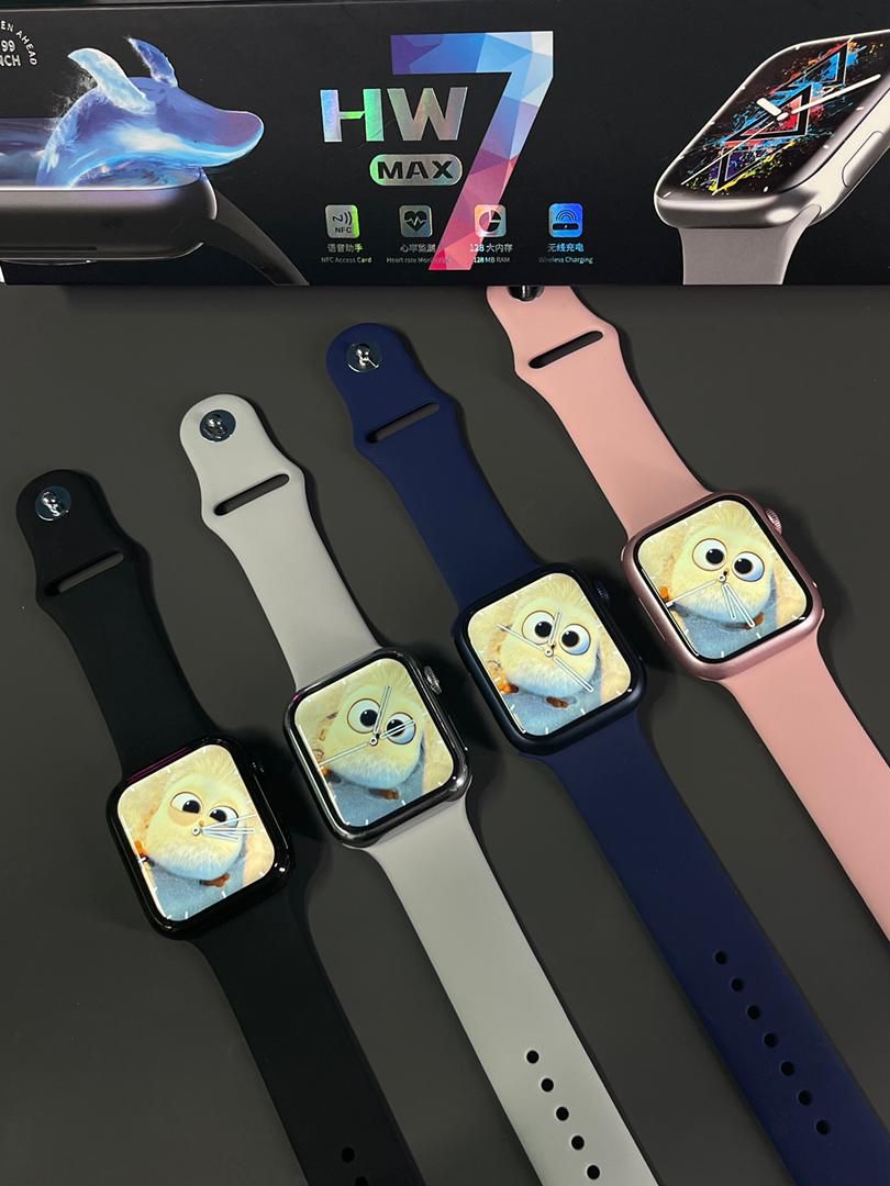 HW7 Max Smart Watch Bluetooth Calling Wireless Charging Wearfit Original with 1.99 Full Screen