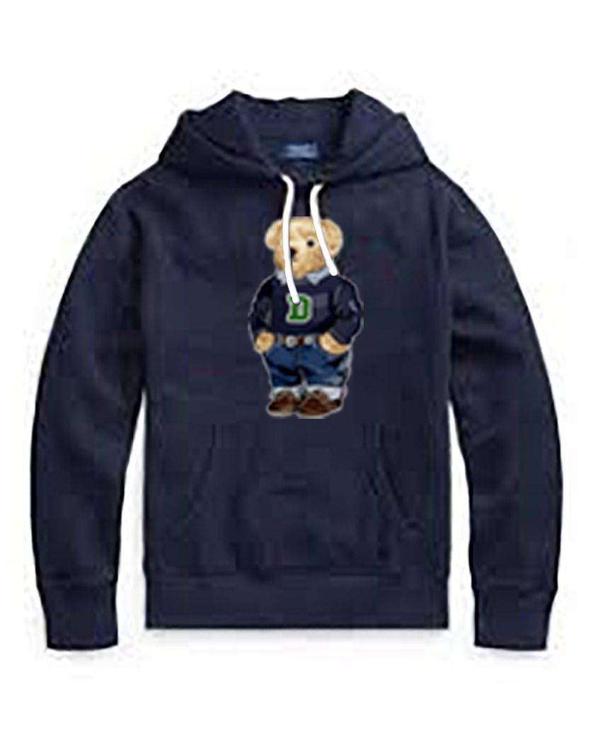 RL LOP POL Dark Grey Colour Hoodie Teddy Bear Man Unisex  9149