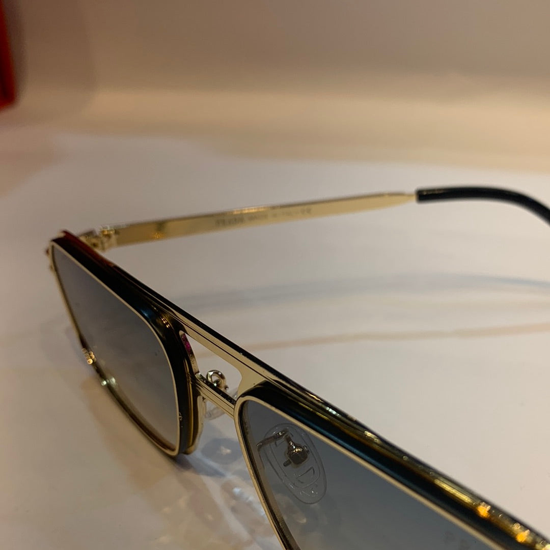 ARP Gold Frame Blue Shade Unisex Sunglass 2A569 40 13-136