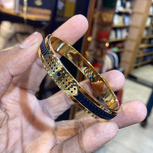 Black Gold Color Premium Quality Kada Bracelet 502426