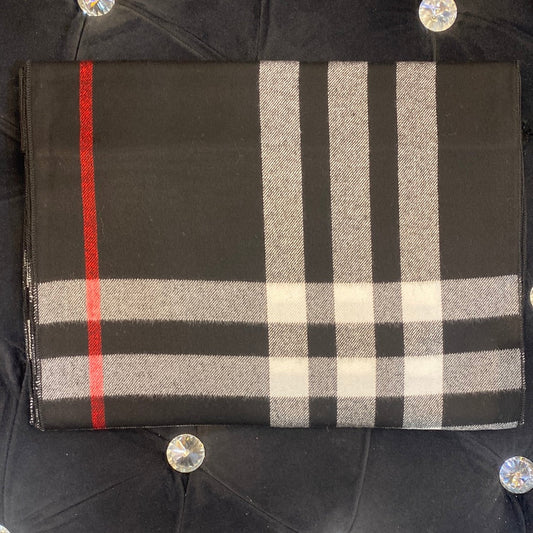 Bur Rub Black  Colour With Black Grey Red Line Imported Muffler 49075