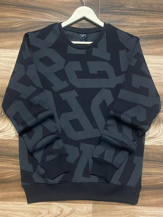 PAG Navy Blue Colour With G Print Imported Fabric Sweatshirt