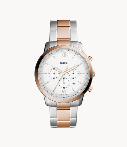 Sof Silver Copper Chain White Dial chronograph Men Watch