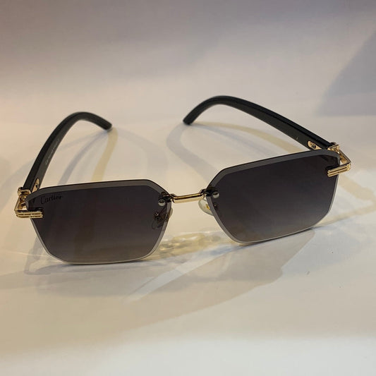 Rac Frameless black Shade black gold stick sunglasses