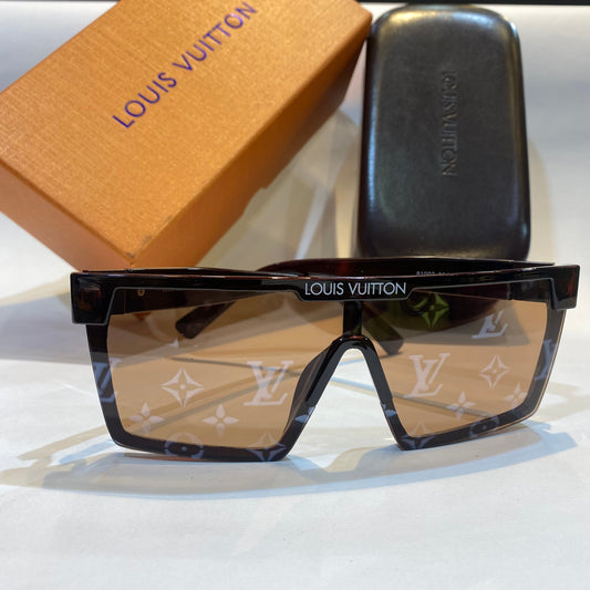 UOL Brown Frame Brown Shade Printed Glass Unisex Branded Sunglasses 81002 60 18-142