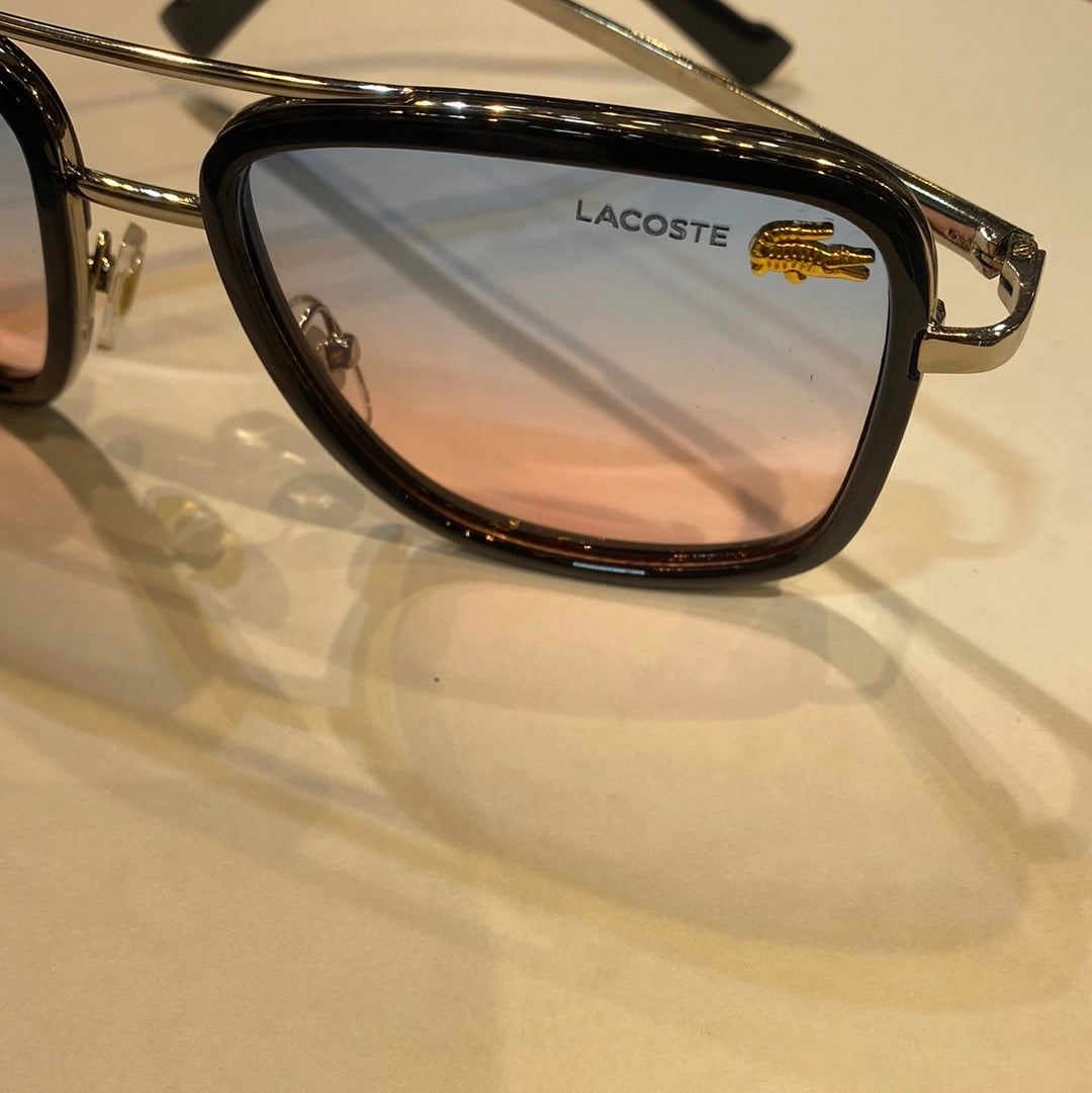 Black Silver Frame Red Blue Shade CAL Sunglass