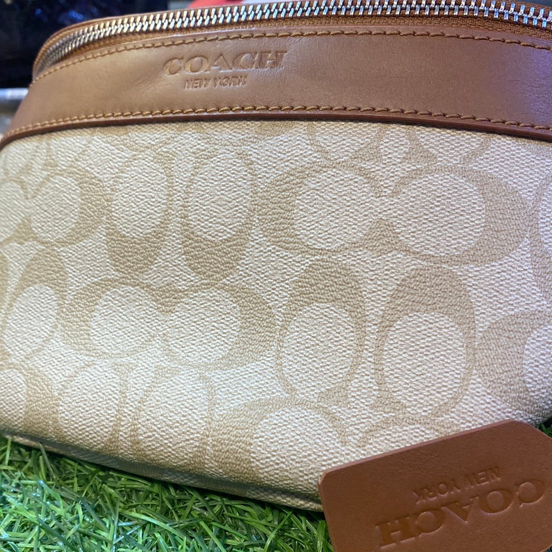 Cream Brown  Waiste Fanny Side Unisex Bag