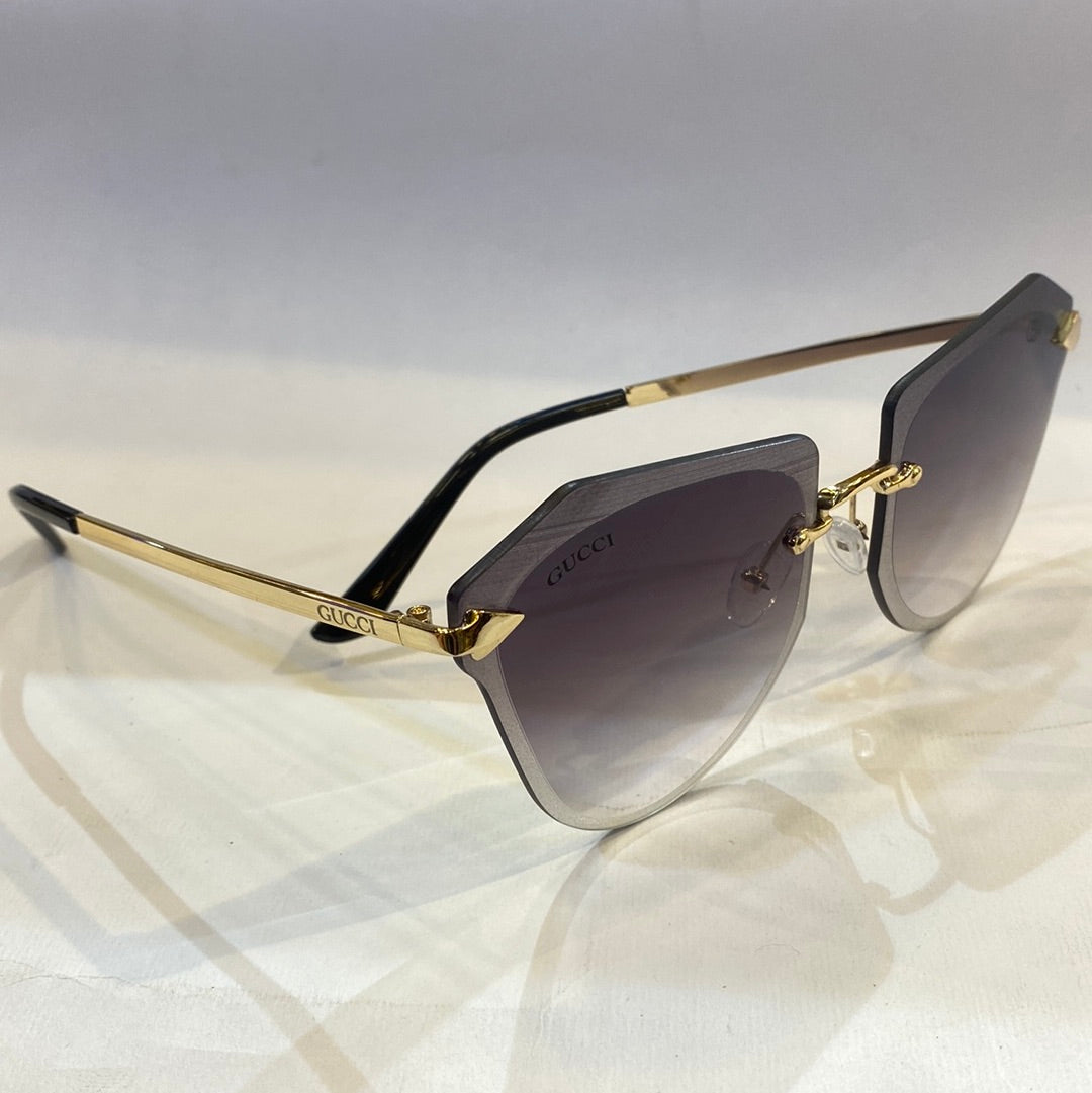 CUG Frameless Golden Stick Black Shade Sunglass 6872 63 17-145