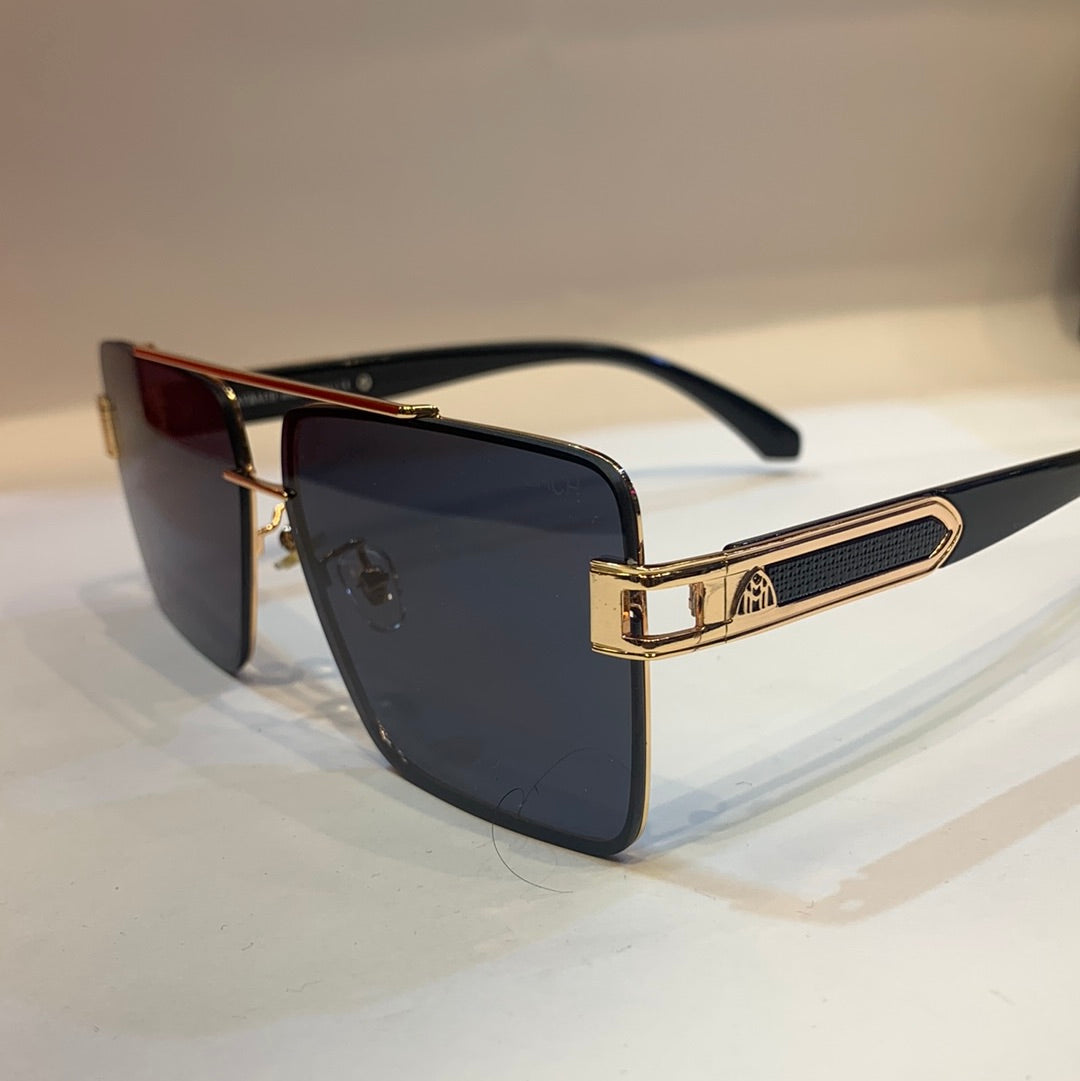 YAM Black Copper Frame Black Shade Unisex Sunglass 22050 62 14 140