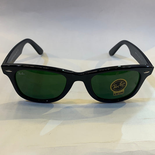 YAR RB Glossy Black Frame Green Shade Sunglasses RB2140 901 50 22 150 3N