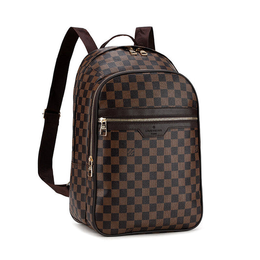 Vl UOL Brown Colour Check Design Premium Quality Backpack