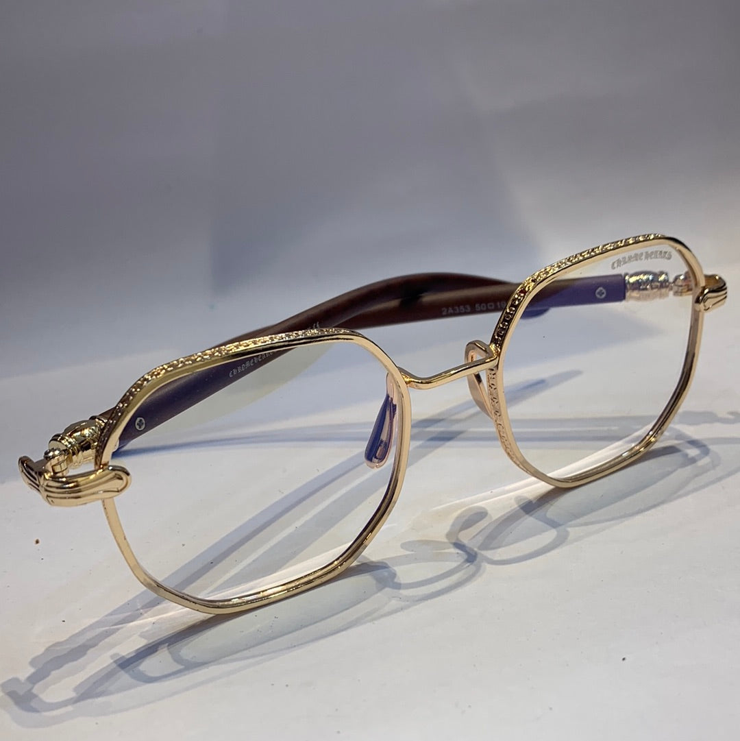 Car rac gold Frame white Shade Unisex Sunglass 2A353 50 19 142