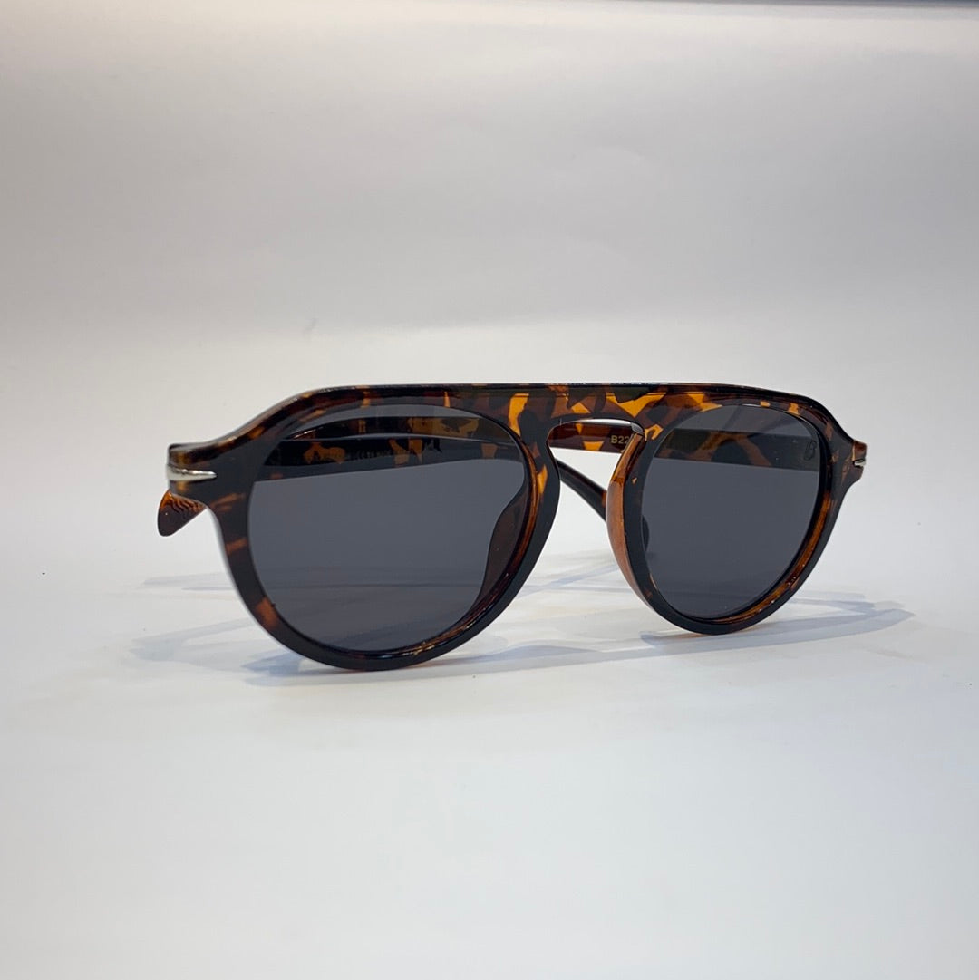BD Leopard Round Frame Black Shade Sunglass B220158 25-140