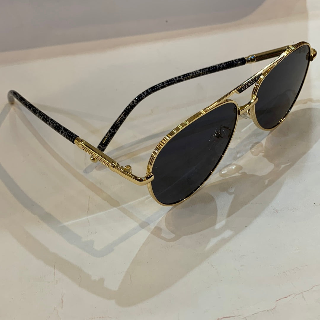 CUG Golden Frame Black Shade Sunglass 2A759 55 17-141