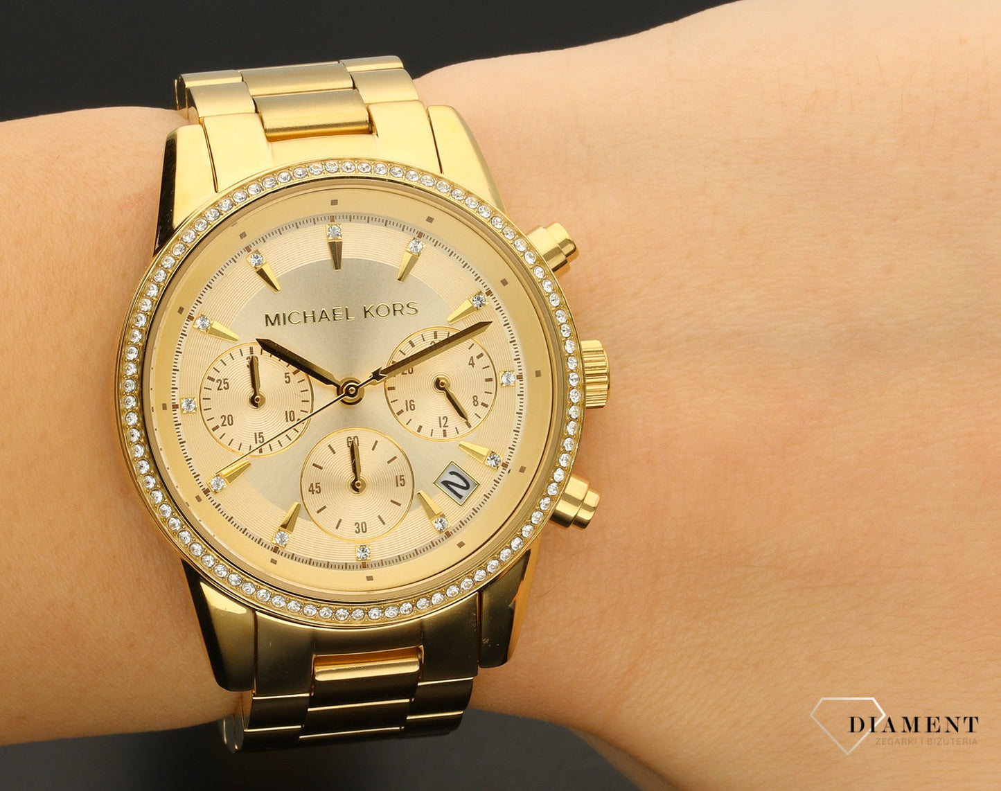 CIM Golden Chain Gold Dial Ladies watch