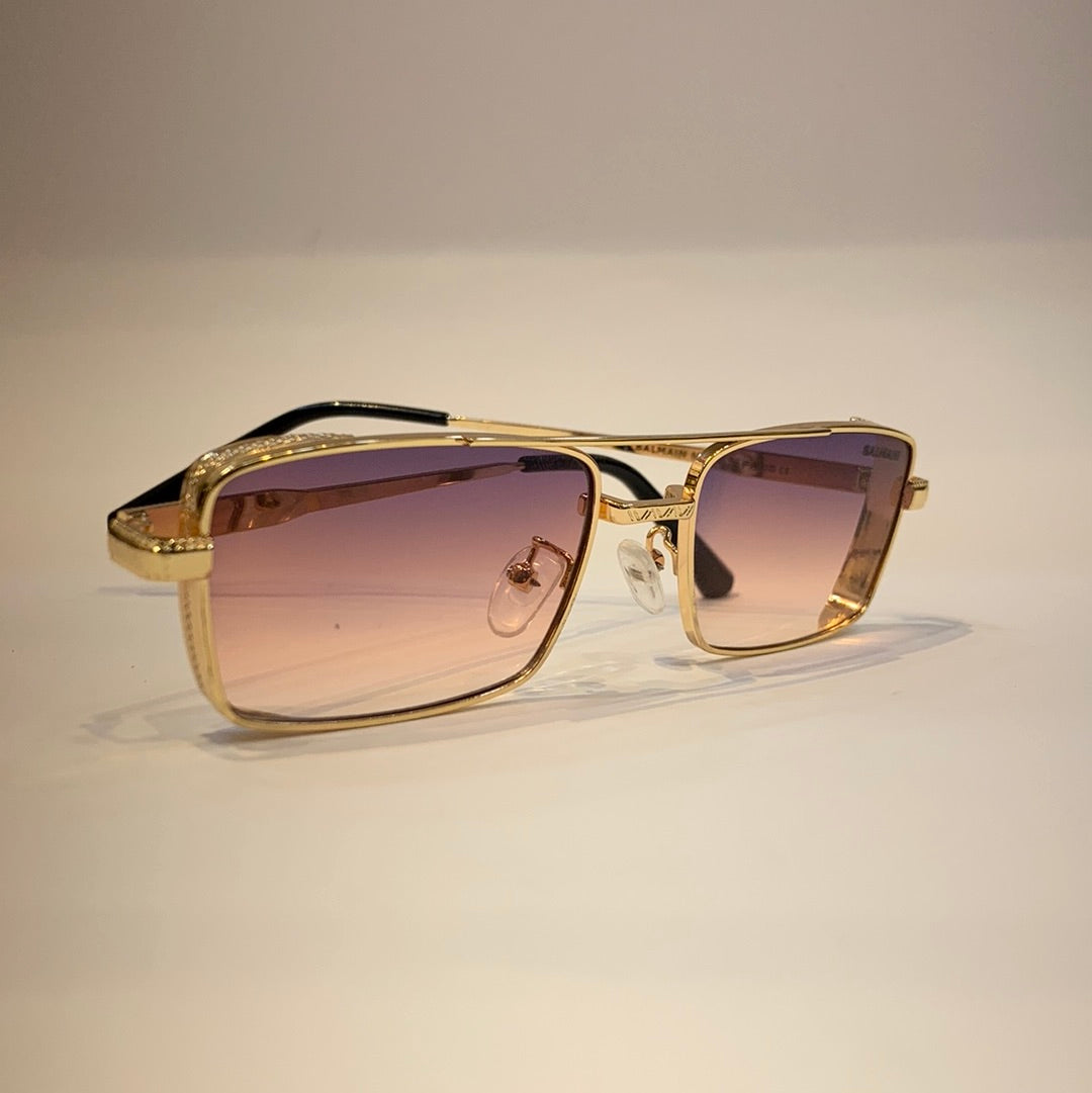 Lab Bal Golden Frame Pink Shade Sunglass B85-67653 20-144