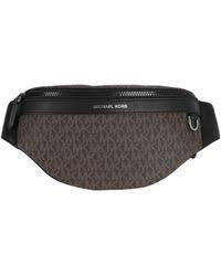 KM Genuine Leather Monograph Chest Bag