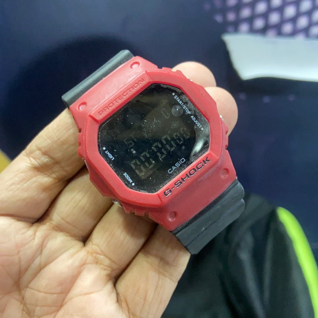 Black Red Square Sports Watch With Original Box 500140