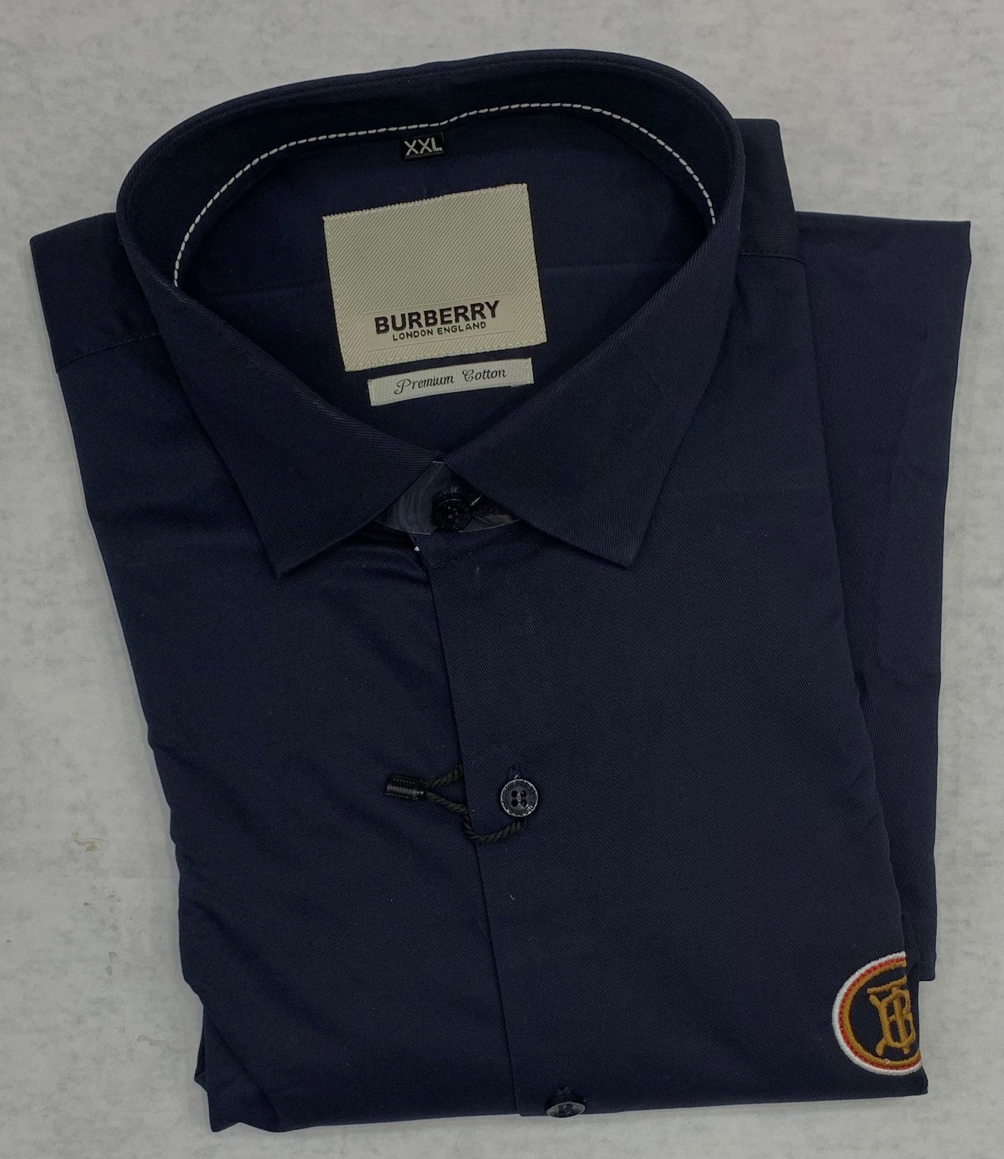 RUB Navy Blue Colour Wuth Plain Casual Mens Shirt 1105033