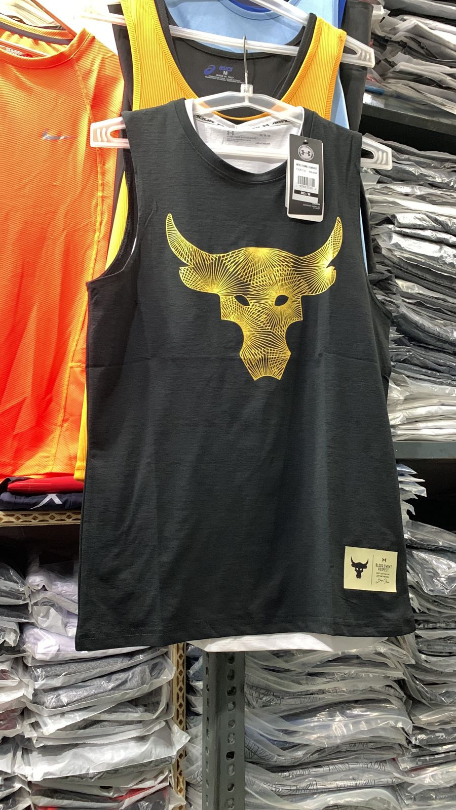 Black UA Bulls Sando  Vest Gym Wear Tank 110284