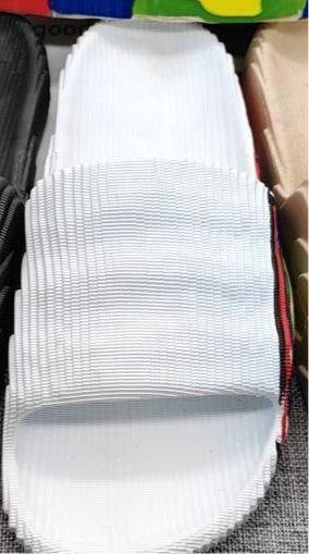 White Colour Multiple Side Colour print Slipper Sliders 901104