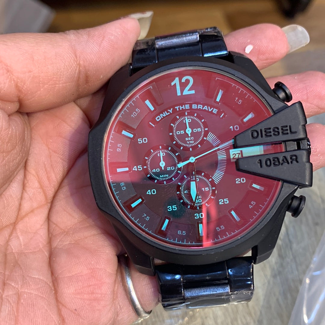 EID Black Chain Multi Colour Heavy Dial Men Watch