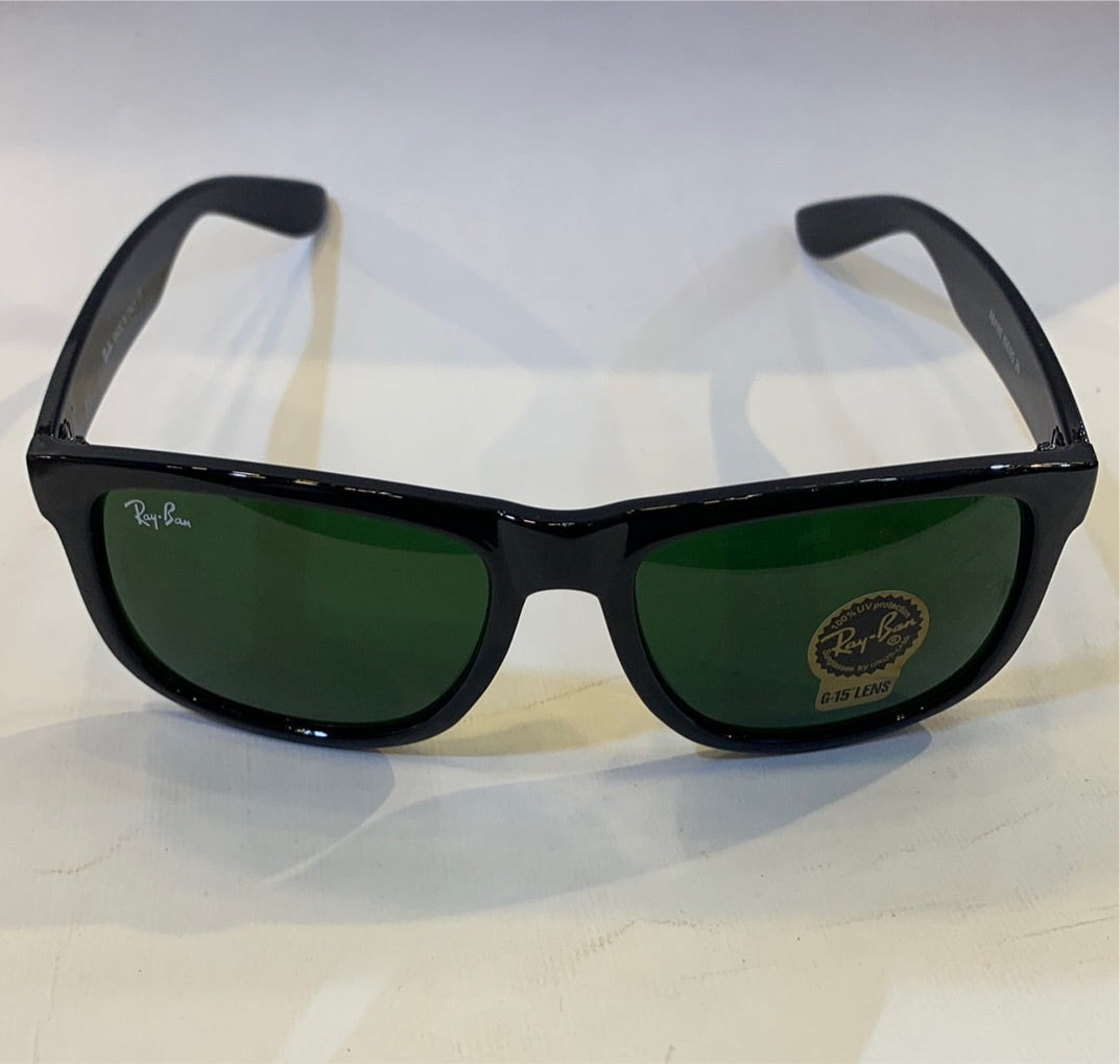YAR RB Glossy Black Frame Green Shade Sunglasses RB4165 855/8G 2N