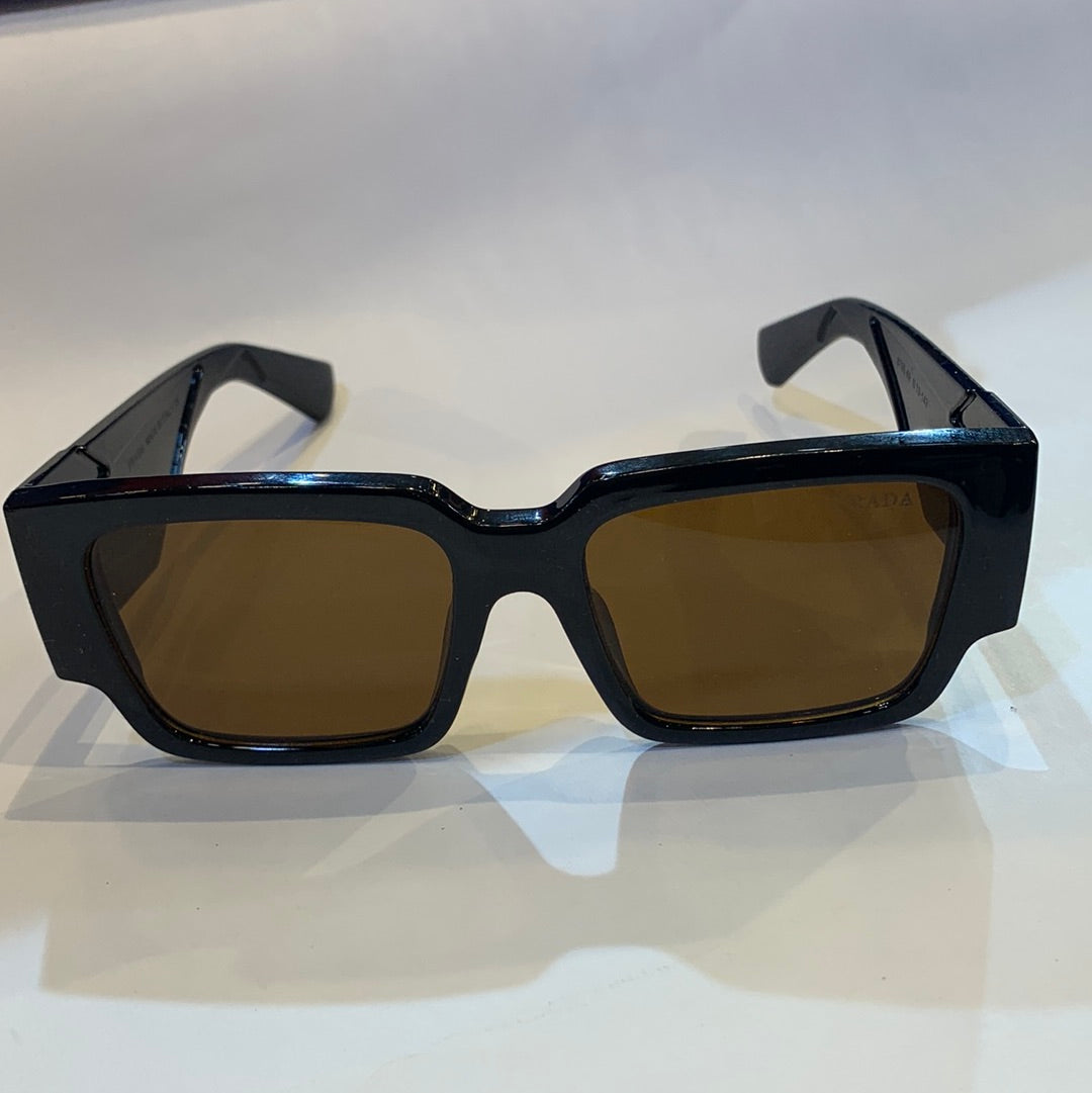 ARP Glossy Black Frame Brown Shade Sunglasses 8795 69 13-143