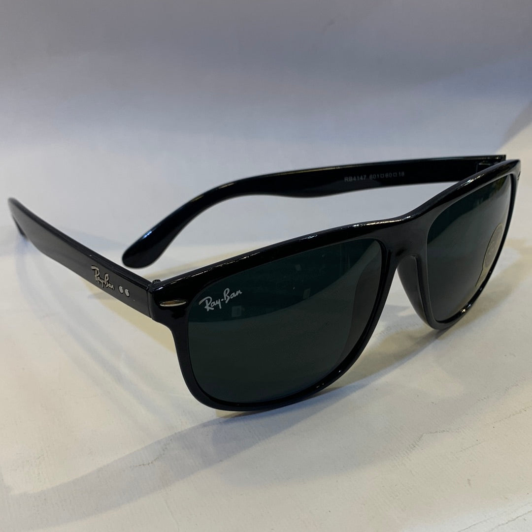 YAR RB Glossy Black Frame Black Shade Sunglasses RB4147 601 60 18