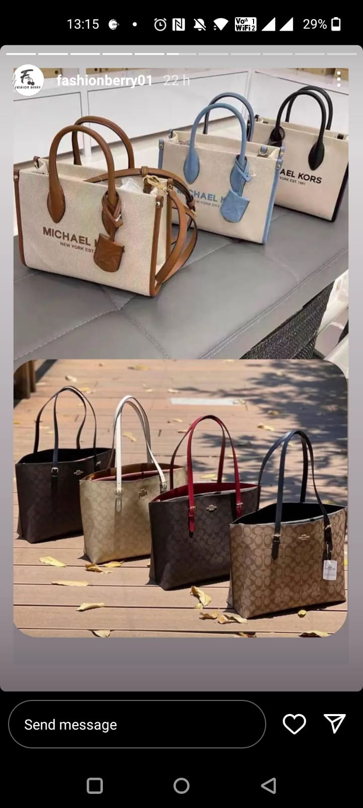 Aoc Monogram Design Premium Quality Tote Ladies Bag 55398