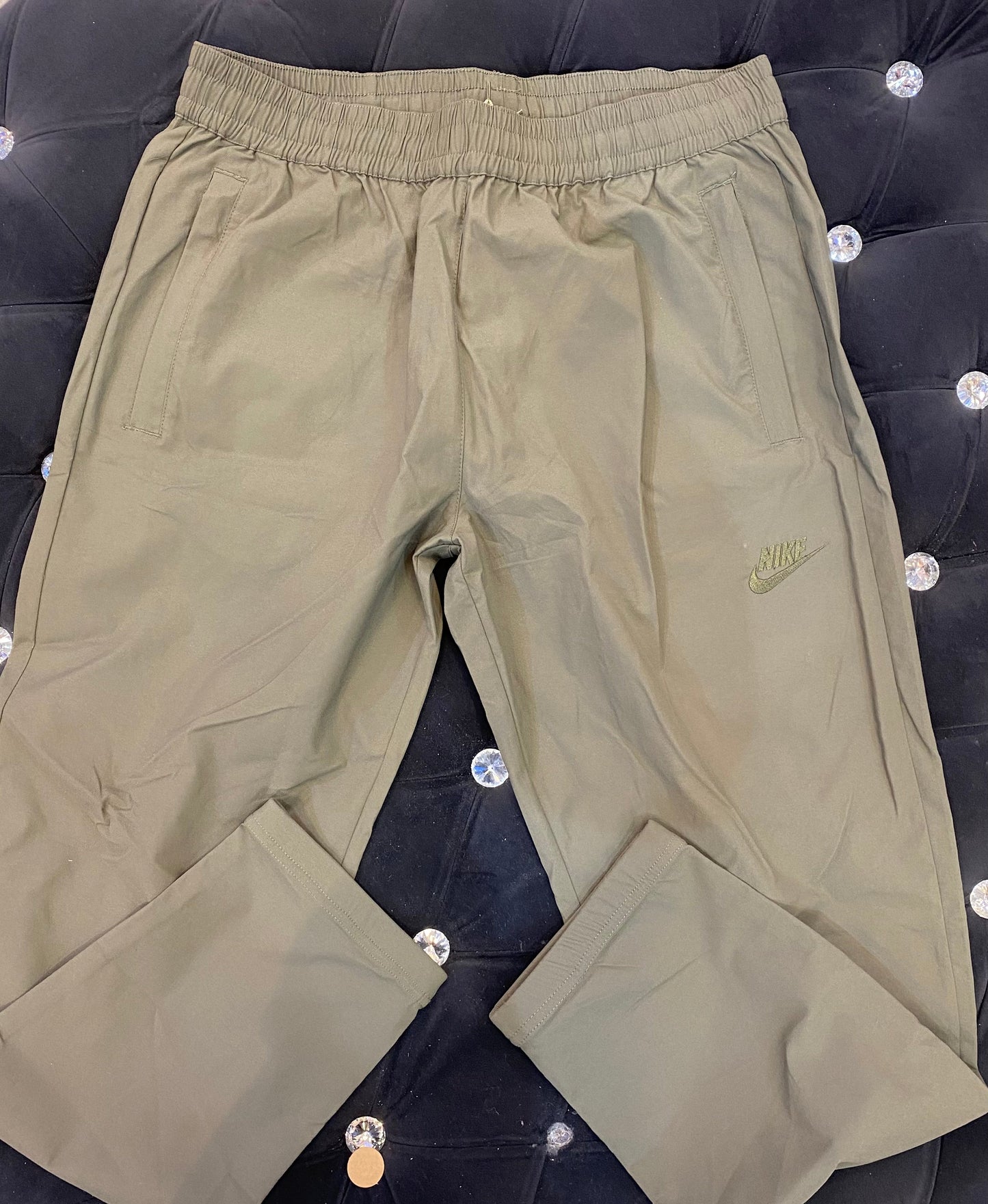 Kin Green Colour Tri Lycra Straight Fit Kin Lower 9213901