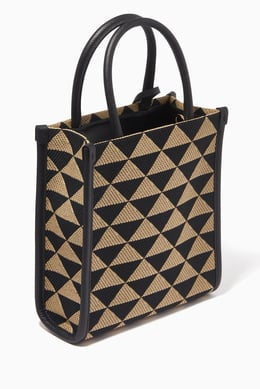 ARP PRA Black Colour Tote Bag in Triangolo Jacquard Ladies Bag 4832