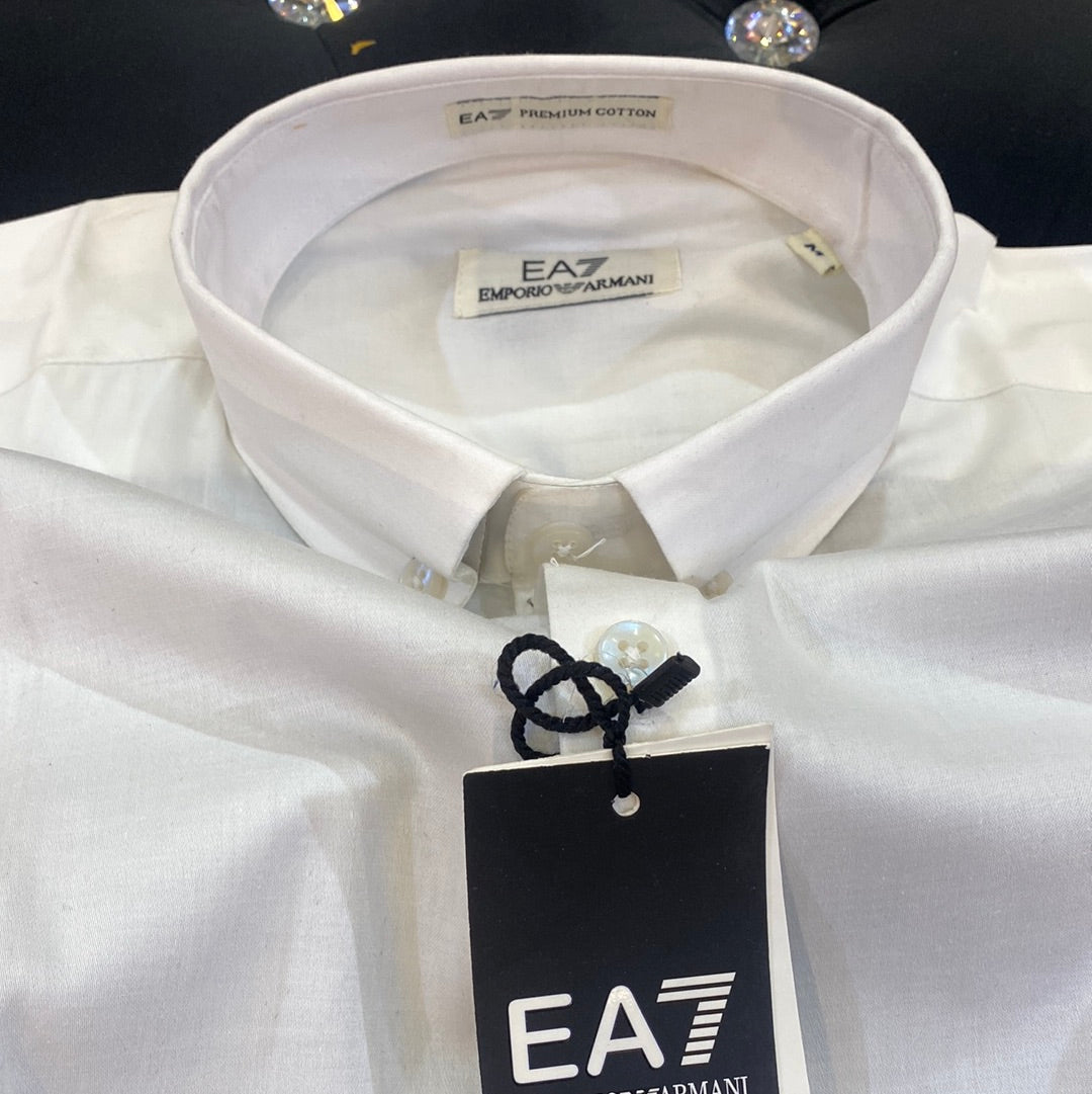 MRA White Black Colour MRA Logo Embroidery Design Imported Lycra Cotton Fabric Men’s Shirt 9160