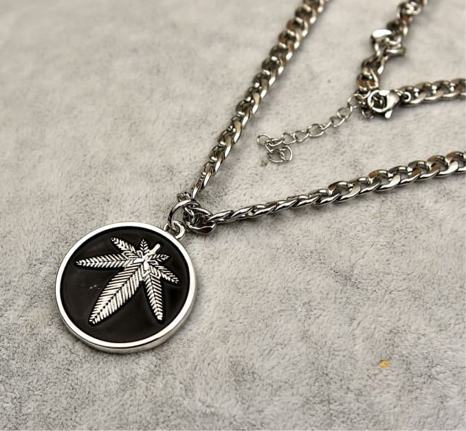 Sliver Circle Pendant Necklace Chain 50283