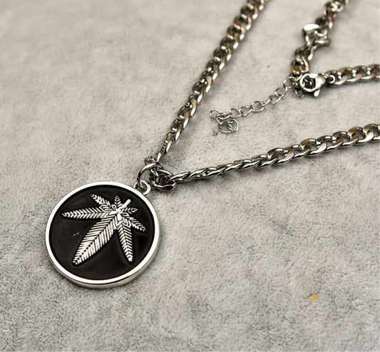 Sliver Circle Pendant Necklace Chain 50283