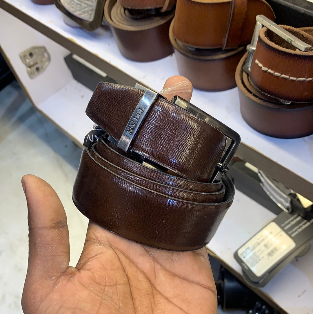 Black Belt Titan Black & Brown Reversible Genuine Leather Belt NTB163LM4R2L