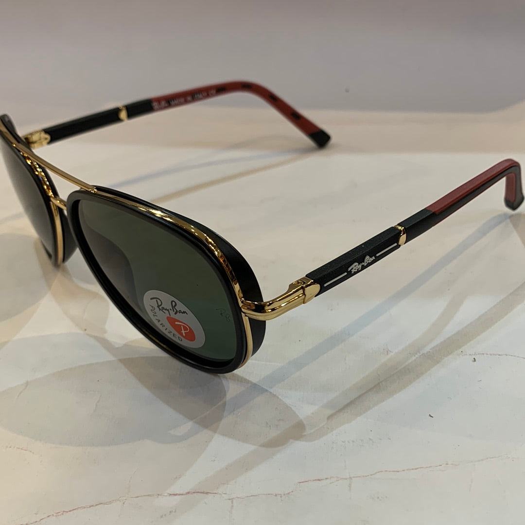 YAR RB Black Frame Green Shade Unisex Aviator Sunglass RB4202 58 16-138