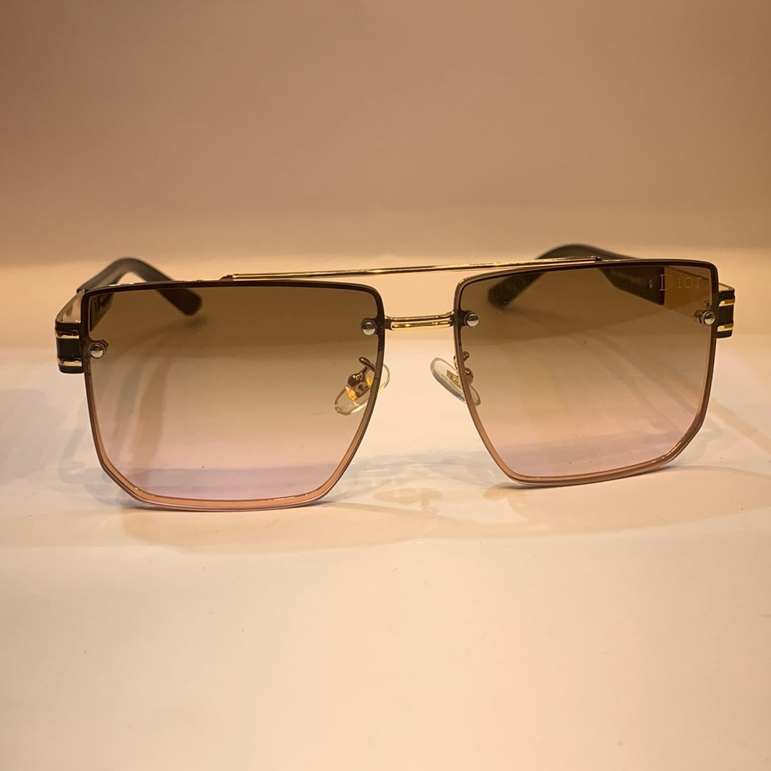 OID Copper Black Frame Brown Pink Shade Unisex Sunglass 10461 62 15 145