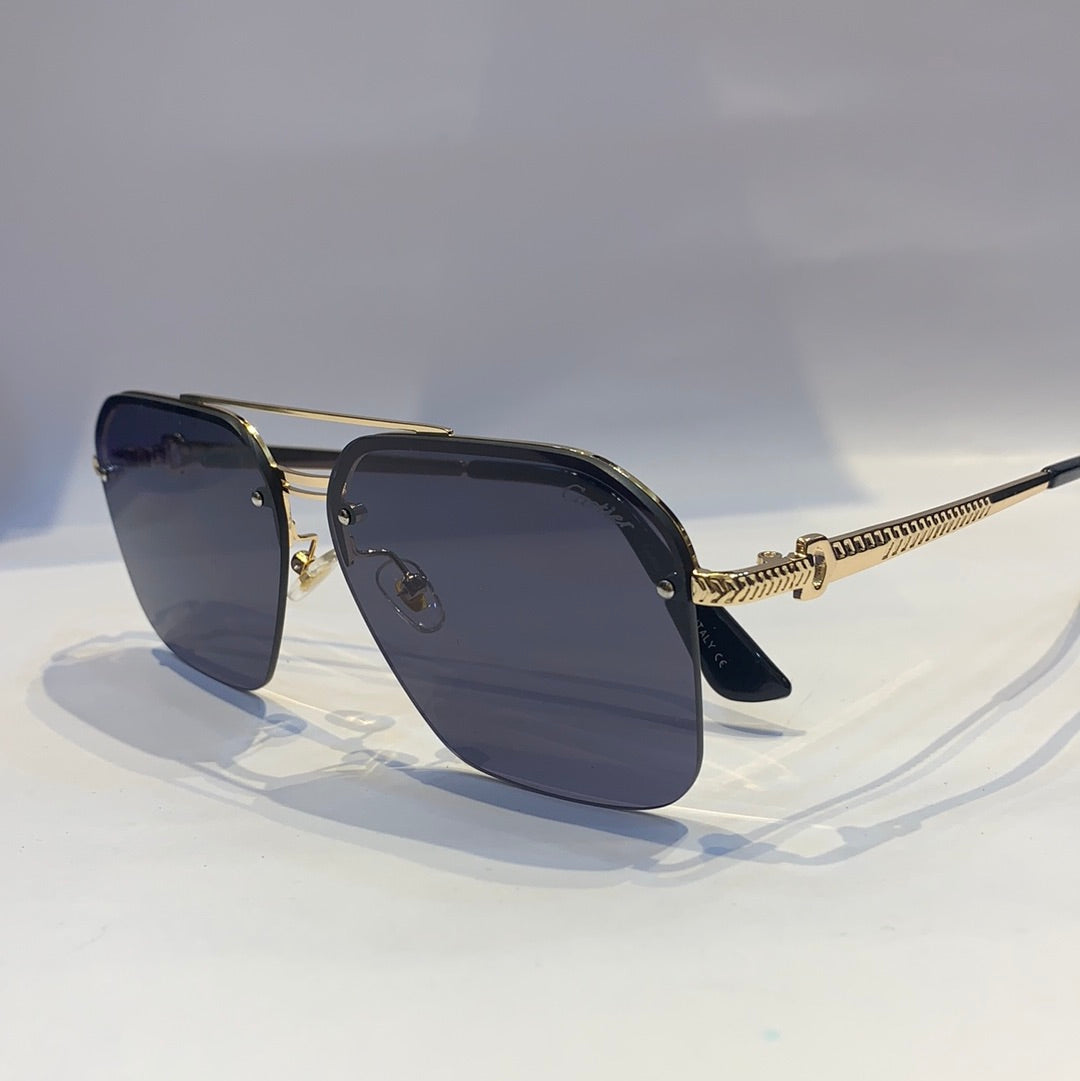 Car rac glossy gold  Frame blue Shade Unisex Sunglass 2238 51 18 143