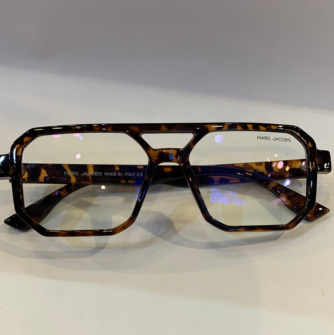 RAM Glossy Leopard Print Frame Transperent Shade Unisex Sunglasses 66802 52 16-145