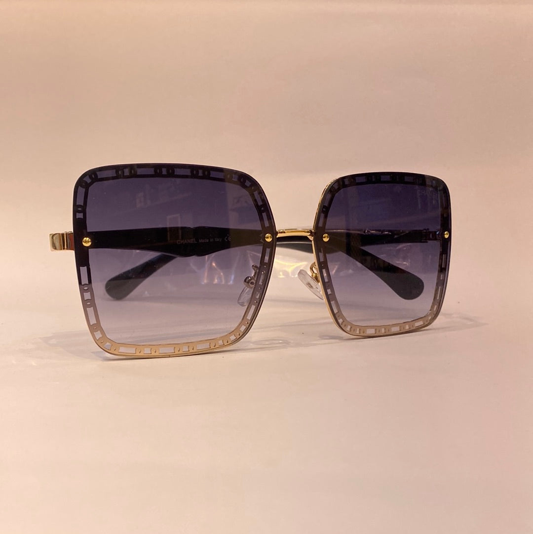 Ahc Black Frame Black White Shade Sunglasses CN820863 14-138