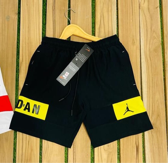 JOR ROJ Black Colour With Yellow Strip Ns Fabric Imported Shorts 108628
