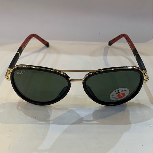 YAR RB Black Frame Green Shade Unisex Aviator Sunglass RB4202 58 16-138