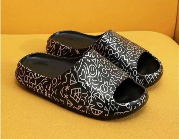 Black Fat Summer Print Red White Black Purple  Heavy Slipper